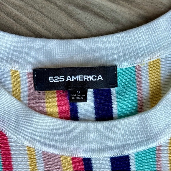 525 America Multicolor Striped Sleeveless Sweater Dress – Size S - Picture 4 of 11